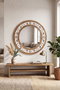Hanah Home Espejo Decorativo de Madera Wenge